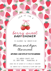 Berry Sweet Baby Shower design preview