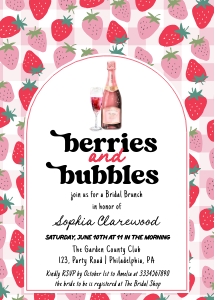 Berries and Bubbles Bridal Shower design preview