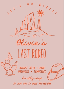 last Rodeo Bachelorette Weekend aa045 design preview