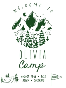 camp Bachelorette Welcome sign aa063 design preview