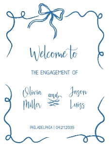 Whimsical Engagement Welcome sign design preview