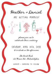 Wedding invitation handwritten aa059 design preview