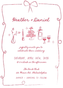 handwritten wedding invitation aa045 design preview