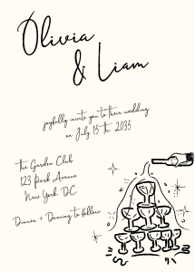Wedding invitation French Style AA064 design preview