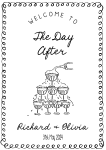 Whimsical Rehearsal Dinner Welcome A1 AA052: Whimsical Rehearsal Dinner Welcome 18x24 AA052