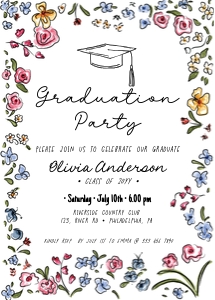 Colorful Graduation Invitation aa069 design preview