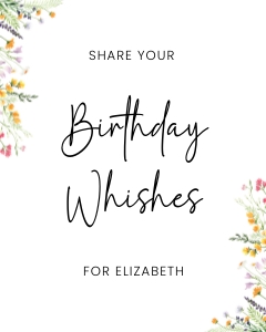 Wildflowers share your wishes birthday sign 8x10 design preview