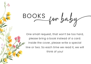 Wildflower baby shower enclosure cards design preview