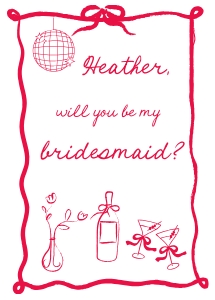 bridesmaid proposal card AA070 design preview