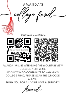 Double Qr code fund graduation design preview
