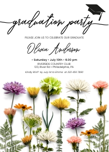 Floral Graduation AA071 design preview