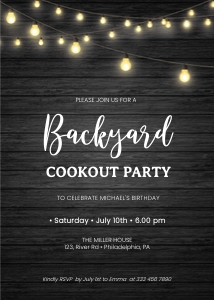 Cookout Party wood: Cookout Party wood