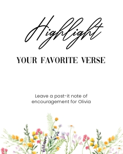 wildflowers highlight verse book custom table top sign 8x10 design preview