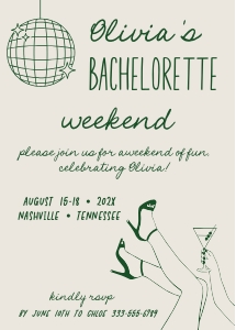 Glitz and Glam Bachelorette design preview