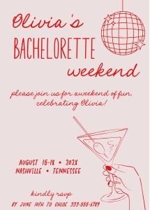 Cocktail Martini Bachelorette Weekend aa059: Cocktail Martini Bachelorette Weekend aa059
