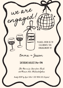 Hand drawn engagement Party aa059 design preview