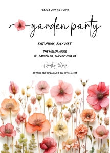 Wildflowers Stem Garden Party AA072 design preview