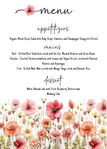 Menu Garden Wildflowers Stem menu aa072 design preview