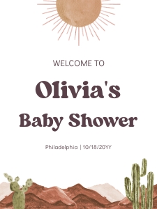 Here comes the son Baby Shower welcome AA025 design preview