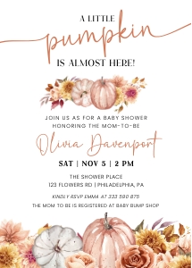 A little pumpkin is almost here fall flowers pumpkins aa027: A little pumpkin is almost here fall flowers pumpkins aa027