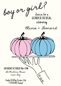 Pumpkin Gender reveal AA078 design preview