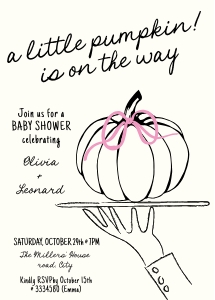 A little Pumpkin hand drawn Baby Shower aa078 design preview