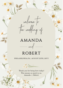 Daisy Wedding program w01 design preview