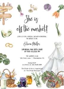 Off the Market Bridal Shower Invitation AA082 design preview