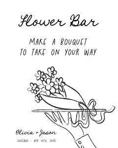 Whimsical flower bar sign 8x10 AA059 design preview