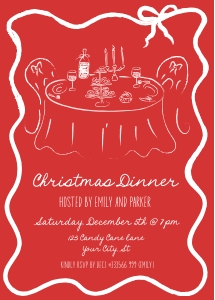 Christmas holiday dinner AA089 design preview
