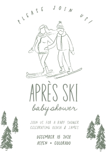 After ski baby shower GREEN aa065 design preview