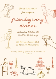 AA092 Thanksgiving friendsgiving design preview