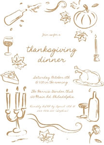 AA092 Thanksgiving Dinner design preview