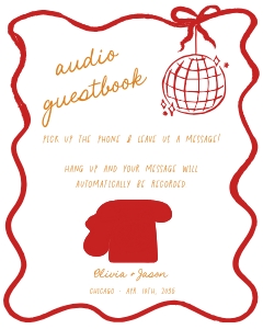 Colorful Disco audio guestbook AA045 AA059 design preview