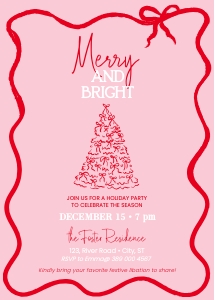 Whimsical christmas tree coquette merry and bright AA093 design preview