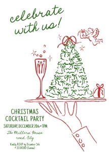 Waiter Cocktail Party whimsical AA093 design preview