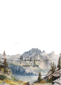 Mountain Thank you card AA031: Mountain Thank you card AA031