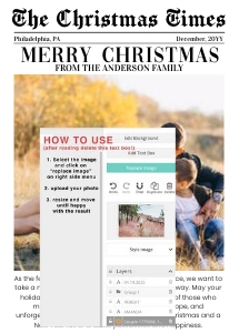 The Christmas Post Newspaper design preview