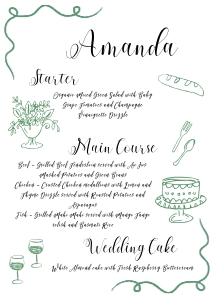 Menu personalized name AA059 design preview