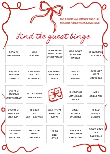 Christmas Guest Bingo AA042 design preview