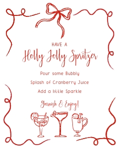 Holly Jolly Cocktails Station AA042 aa045 design preview