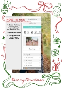 Bow Christmas photo card AA093 design preview