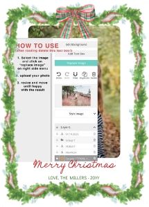 Tartan Plaid Christmas photo card AA101 design preview