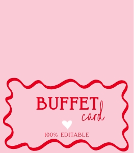 Galentines day buffet card aa06 design preview