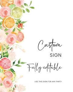 Citrus Custom sign 8x10 aa074 design preview