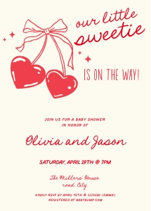 Little sweetie valentine Baby Shower AA105 design preview