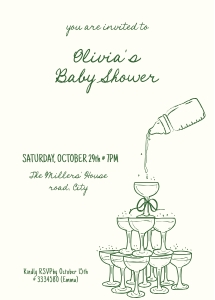 Baby Shower champagne tower AA106 design preview