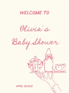 Baby shower quirky tea welcome aa059 design preview