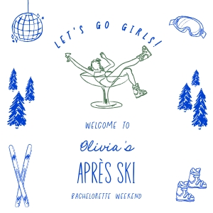 Apres ski banner tapestry AA065 design preview