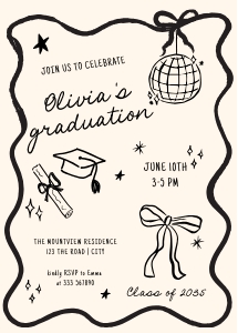 AA111 Graduation Invitation design preview